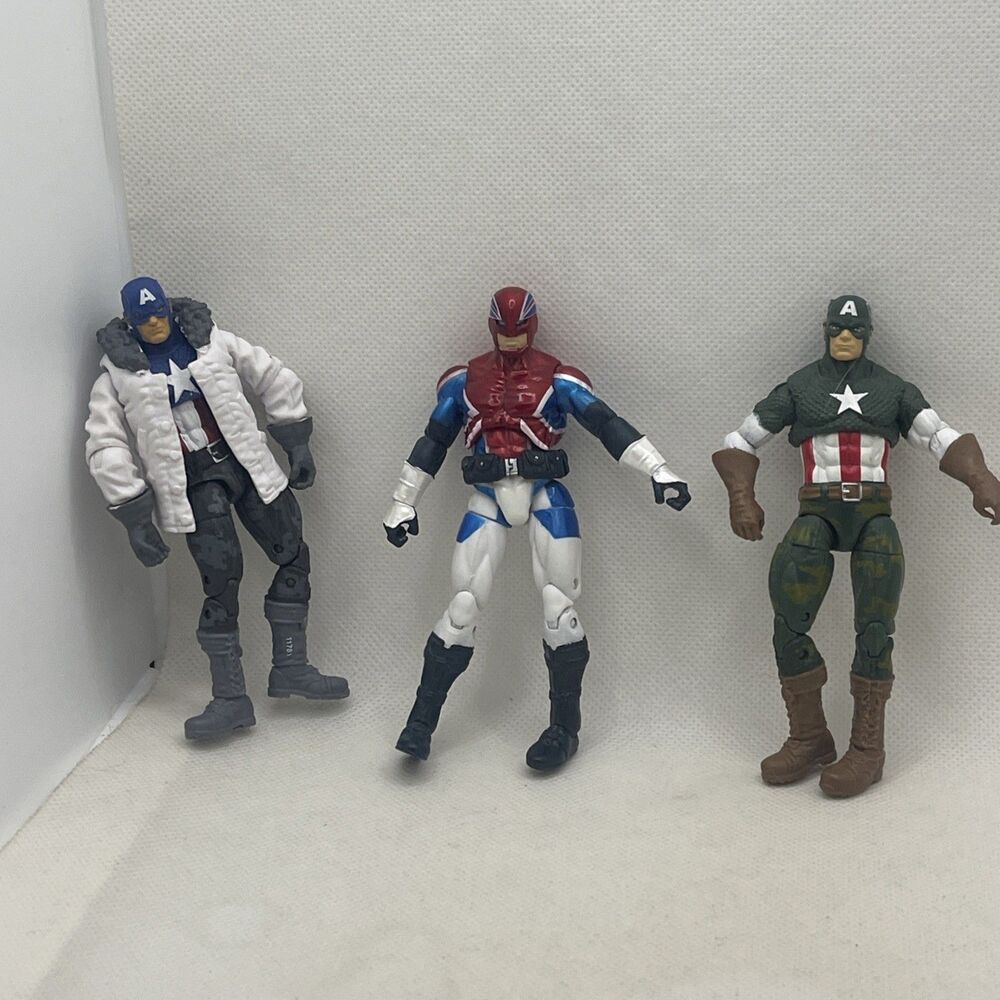 Hasbro Marvel Captain America Jungle Trooper, Britain, & Winter 4" Action Figure